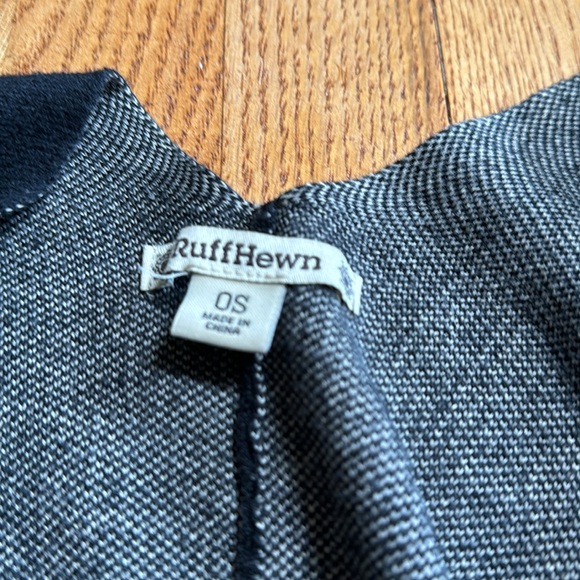 Ruffhewn cotton blend Aztec print poncho cardigan OS - Picture 2 of 3